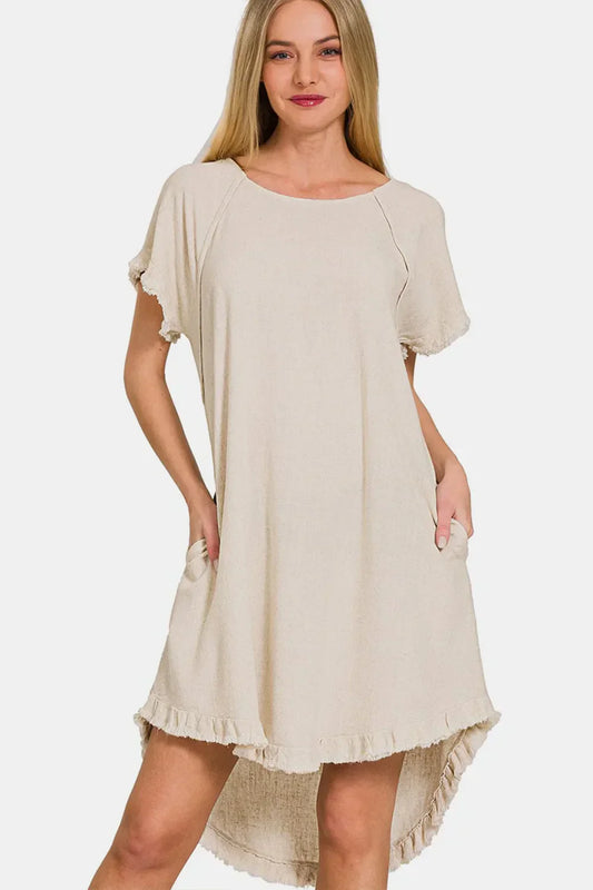 Haven high-low flowy dress with pockets from A&P Apparel