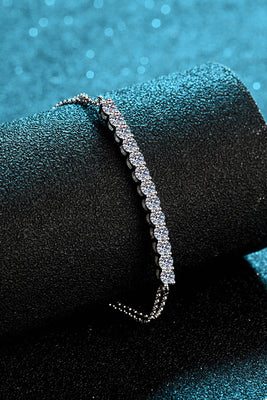 Moissanite Sterling Silver Bracelet 