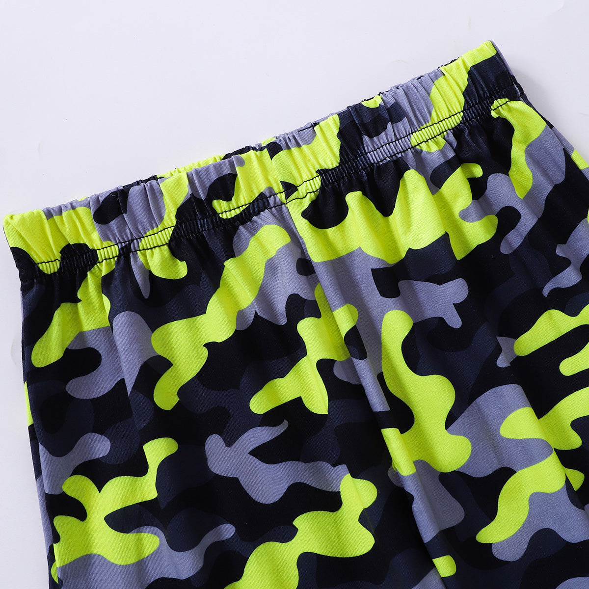 Dinosaur Graphic Tee and Camouflage Shorts Set 