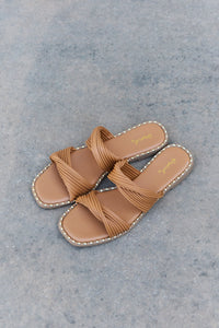 Summertime Fine Double Strap Twist Sandals