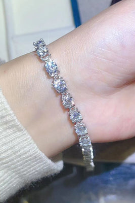 10 Carat Moissanite Platinum-Plated Bracelet