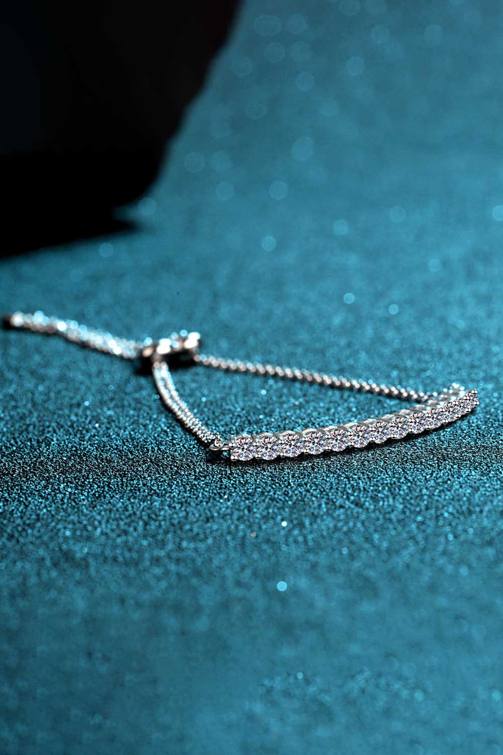 Moissanite Sterling Silver Bracelet 