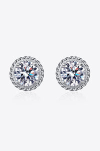 2-carat Moissanite 925 Sterling Silver Stud Earrings