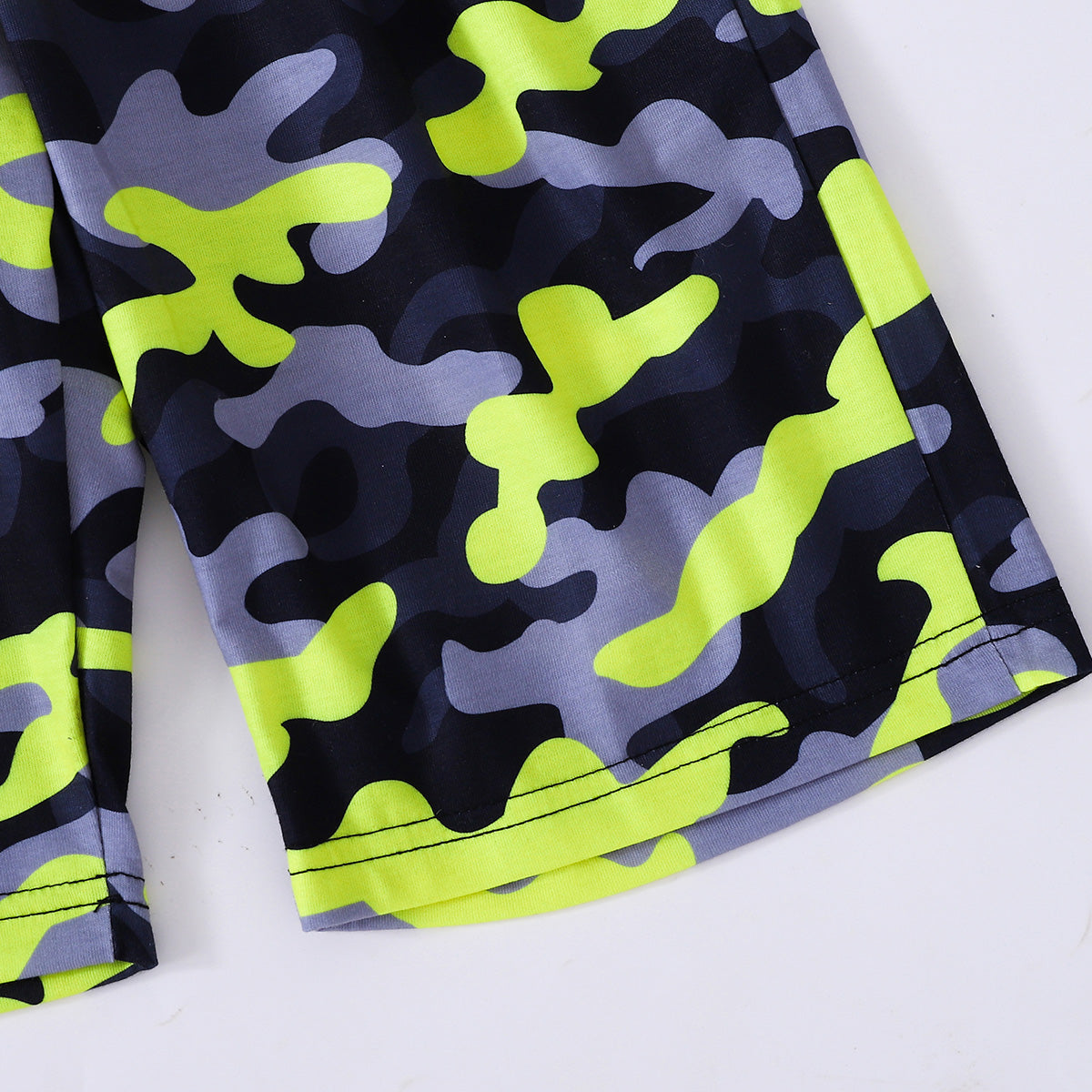 Dinosaur Graphic Tee and Camouflage Shorts Set 