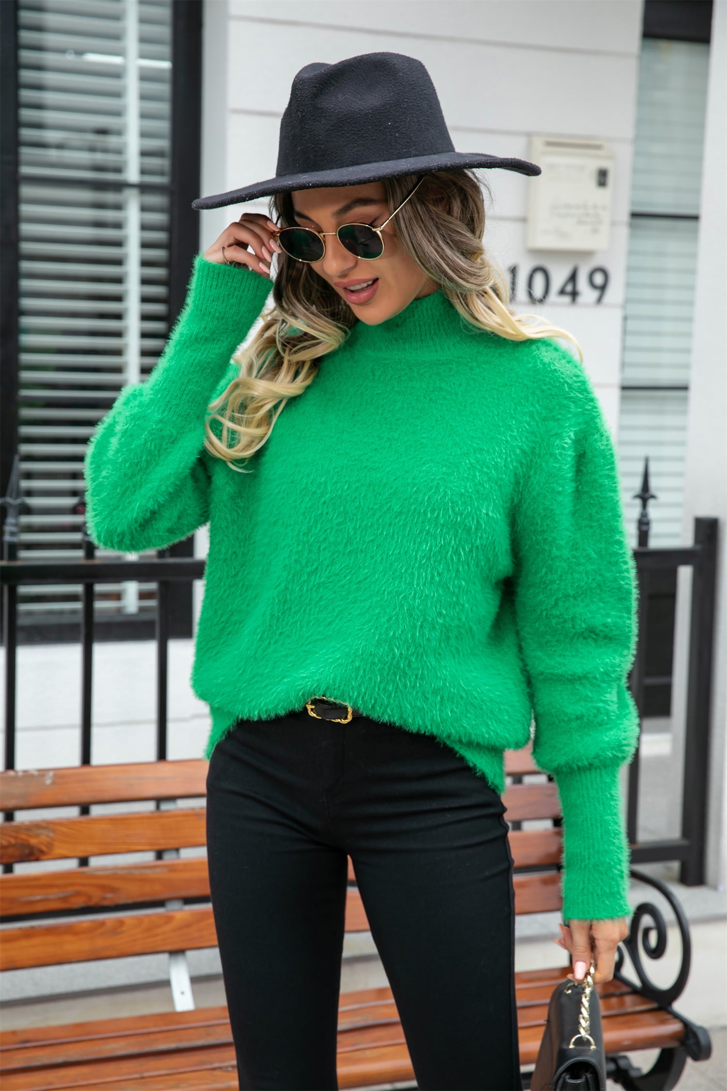 Turtle Neck Long Sleeve Pullover Sweater