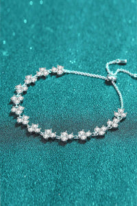 925 Sterling Adjustable Moissanite Bracelet 