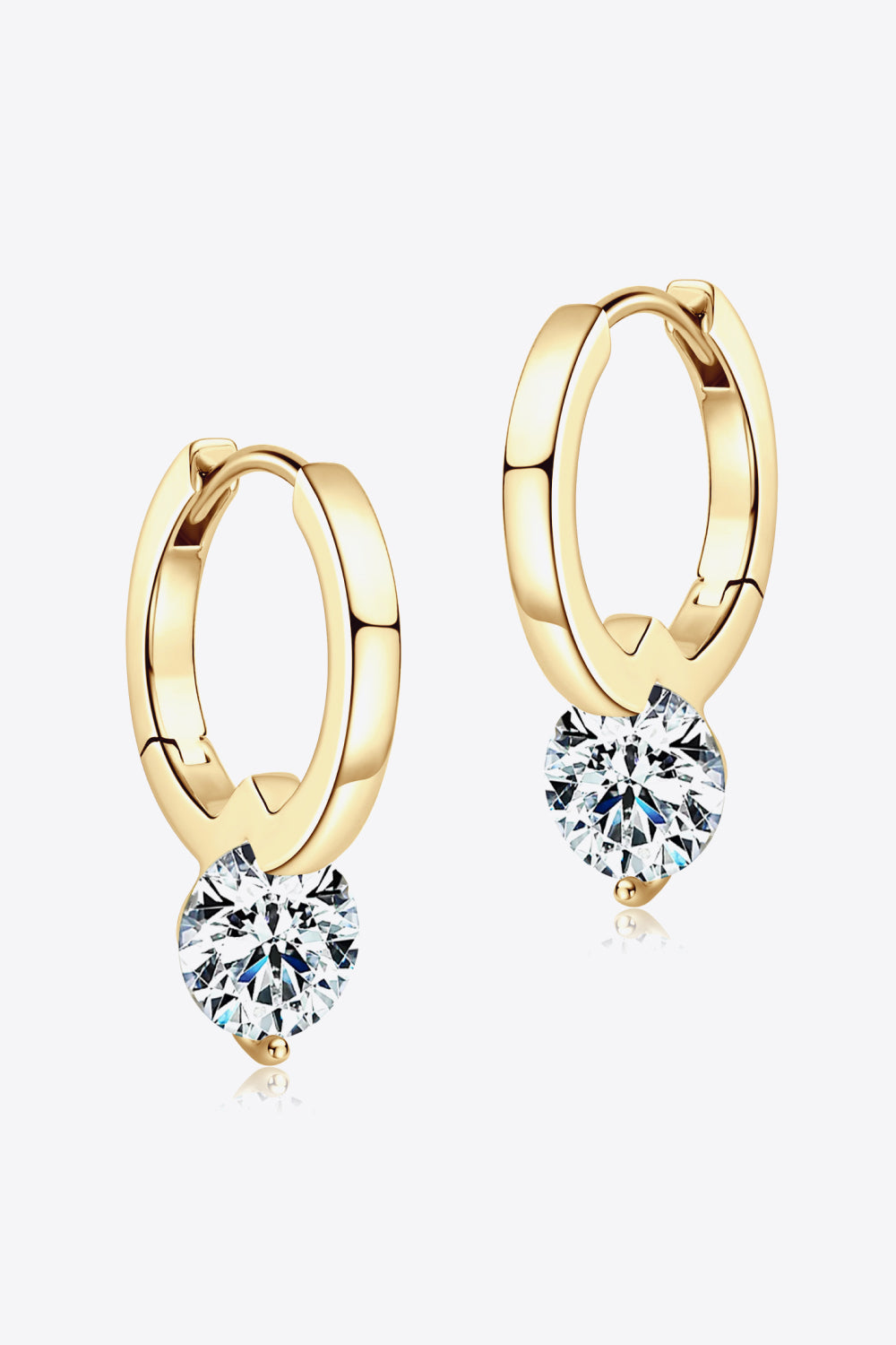 2-carat Moissanite Sterling Silver Drop Earrings | A&P Apparel