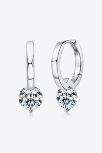 2-carat Moissanite Sterling Silver Drop Earrings | A&P Apparel