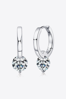 2-carat Moissanite Sterling Silver Drop Earrings | A&P Apparel