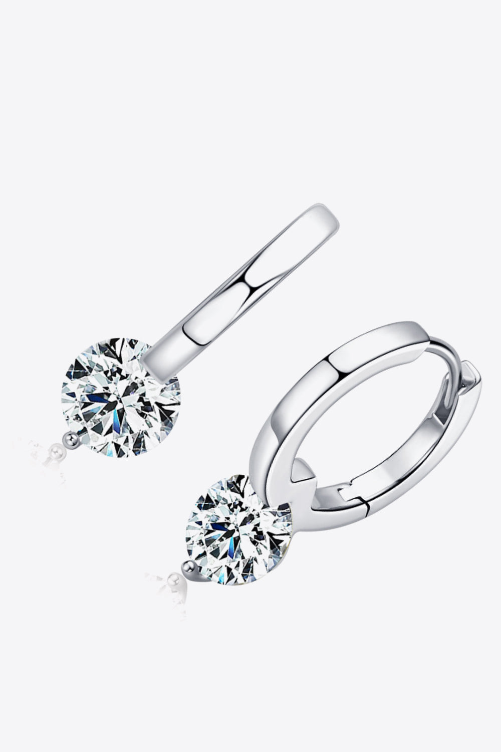 2-carat Moissanite Sterling Silver Drop Earrings | A&P Apparel