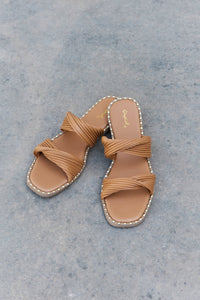 Summertime Fine Double Strap Twist Sandals