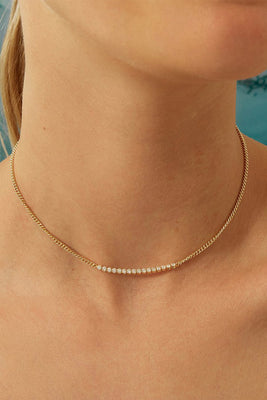 925 Sterling Silver Choker Necklace 