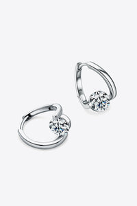 2 Carat Moissanite 925 Sterling Silver Heart Earrings 